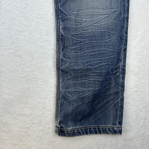 Levi’s 514 Slim Straight Men 36X32 Grunge Whiskered Zipper Pocket Y2K Faded Rare - Picture 3 of 14