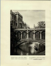 Copper intaglio print: The Bridge of Sighs, St. John's College, Cambridge. The Sigh