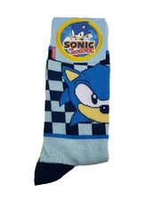 Sonic The Hedgehog Adult Size One Size 10-13 Blue Graphic Novelty Crew Socks 1Pk