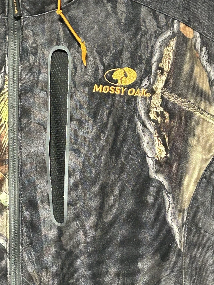 Mossy Oak Night Eclipse Jacket Large Scent Factor Hunting Black Hoodie Camo - Image 3 of 4