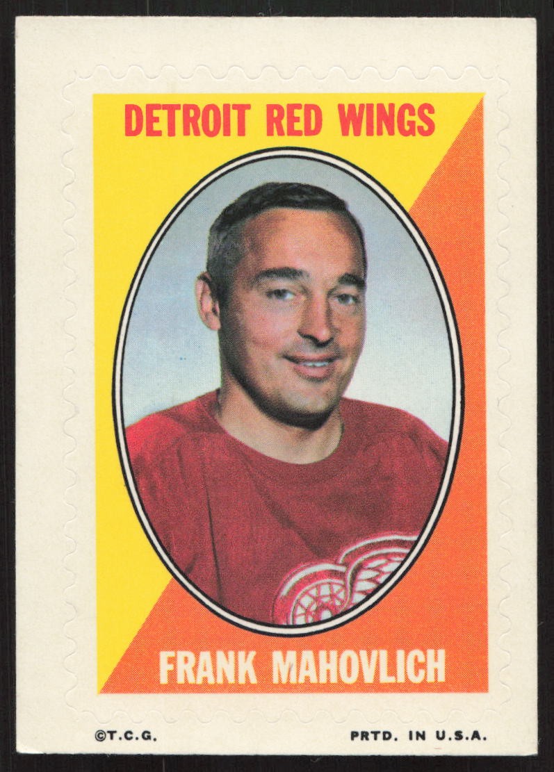 1970-71 Topps Sticker Stamps Frank Mahovlich Detroit Red Wings NO RESERVE!