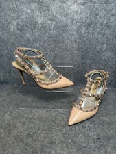 Valentino Garavani Shoes Size UK 5 Nude Leather Rockstud Heels Sandals Caged