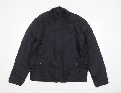 Teddy Smith Freizeitjacke Herren schwarz XL durchgehender Reißverschluss Polyamid
