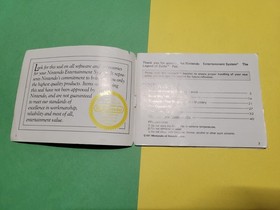 The Legend of Zelda Nintendo NES solo manuale ~ libretto istruzioni ~ 
