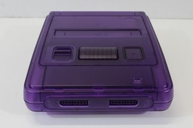 Nintendo Super Famicom Clear Purple Console SFC SNES Controller AC AV Mario Kart