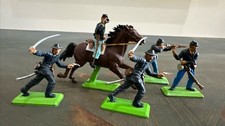 5 VINTAGE BRITAINS Details Union Army CIVIL WAR SOLDIERS 1970's