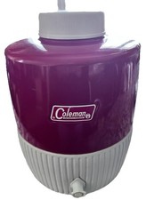 Vintage Coleman 2 Gallon Water Jug Cooler Red With Cup Made in USA