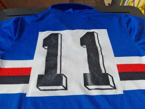 MAGLIA SHIRT VINTAGE FOOTBALL MATCH SAMPDORIA CALCIO KAPPA HOME SIZE L N° 11 - Imagen 8 de 13