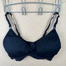 Black Wireless Nursing Bra Maternity Breastfeeding Bralette Adjustable Size L