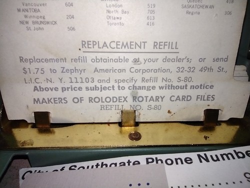 VINTAGE ZEPHYR AUTODEX METAL SPRING POP UP ADDRESS TELEPHONE INDEX AVOCADO GREEN - Picture 12 of 23