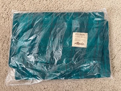 Alaska Airlines First Class Amenity Filson Blue Plaid Throw Blanket NEW STYLE