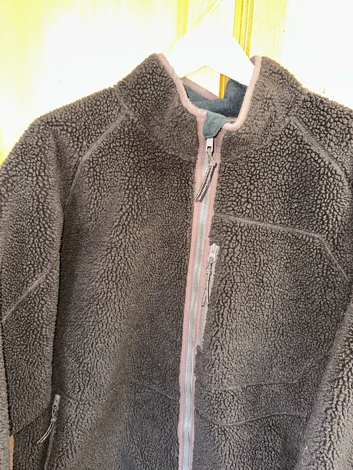 Vintage Cabela’s XL Men’s Full Zip Fleece Polartec Jacket Coat Pile Dark Brown - Image 2 of 4