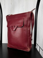 Borsa a tracolla Emporio Armani rosso rubino vintage pelle sbiadita