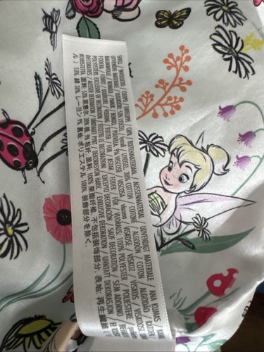 Disney Girl Tinker Bell Pocahontas Embroidered Hooded Mint Green Jacket Size 4 - Afbeelding 8 van 10