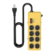 Heavy Duty Power Strip 20 amp,Metal 8 Outlet Power Strip,Wall Mount Surge Pro...