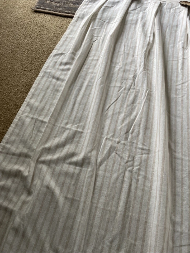 Botón de lino Awellife ducha de granja 72" W x 72" L y rayas crema Foto 3 de 4