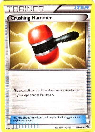 Crushing Hammer - 92/98 - Uncommon (Mp) Emerging Powers - Trainer - Item Pokémon