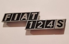 Genuine Oem Classic Fiat 124 Sedan Berlina S Special Rear Metal Badge Emblem Nos