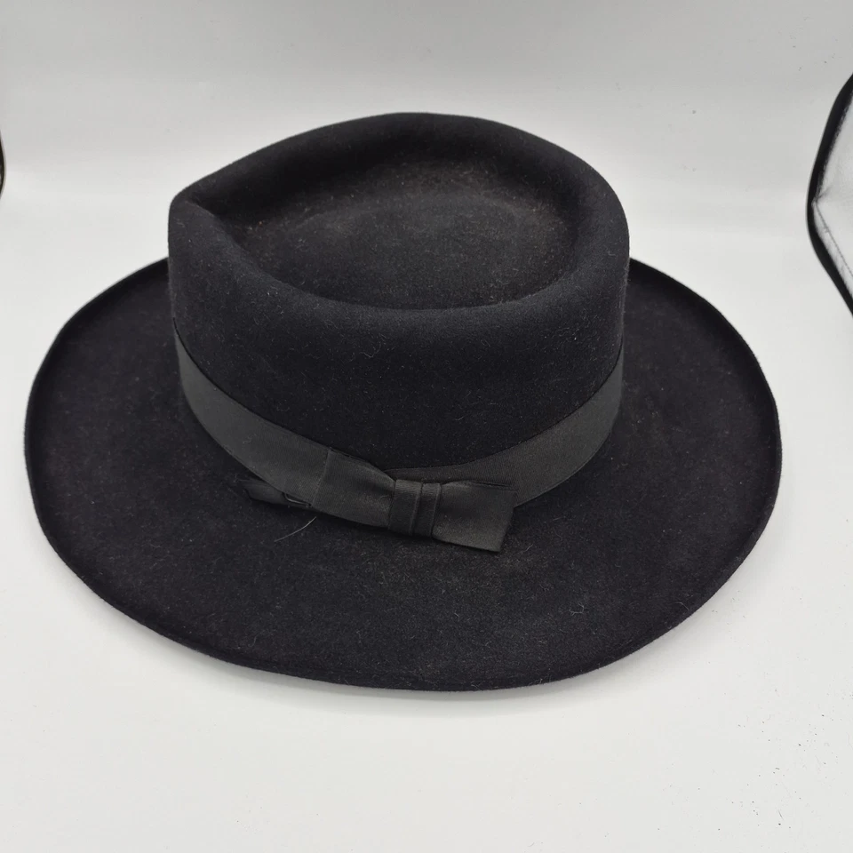 Sombrero Bailey of Hollywood para hombre Tina Fedora hecho con lana LiteFelt talla 7 1/4 Foto 2 de 4