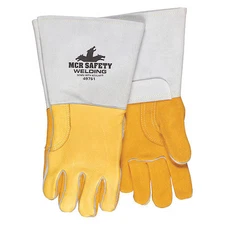 Mcr Safety 49751Xl 49751 Welding Leather Glove, Gauntlet Cuff, Straight Thumb,
