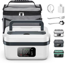 Electric Heated Lunch Box for Adults, EDCERATY Rechargeable 60W Self-Heating Foo