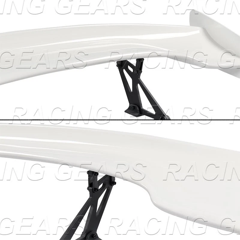 ALERÓN AJUSTABLE UNIVERSAL 57" ESTILO DRAGON-3 PINTADO BLANCO ABS GT MALETERO Foto 2 de 4