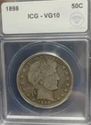 1898 Barber Half Dollar ICG VG-10
