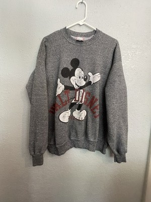 Vintage Disney Sweatshirt One Size Gray Mickey Mouse Walt Disney Studios USA