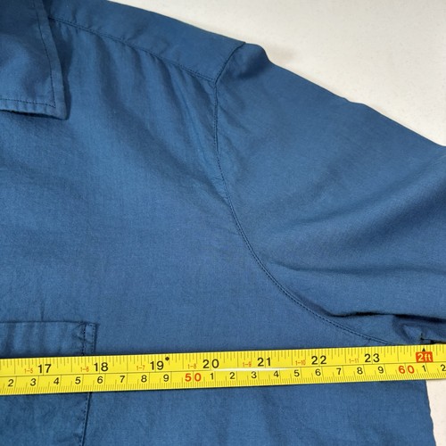 Frank & Eileen Turquoise Blue Eileen Button Down Organic Cotton Blouse Top MED - 第 5/10 張圖片