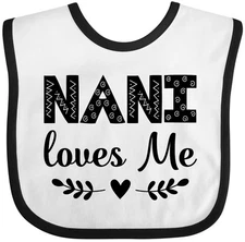 Inktastic Nani Loves Me Baby Clothes Baby Bib Gift Girls Grandchild Grandkids