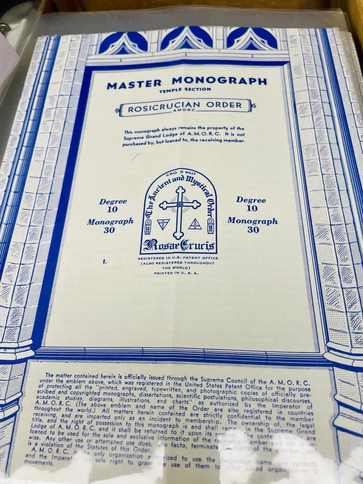 Rosicrucian Order AMORC Rare Illuminati Occult Mystic Lot Of Over 35 Monographs - Image 3 of 4