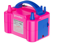 PowerBee Electric Air Balloon Pump, Portable Dual Nozzle Electric Balloon