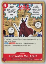Just Watch Me, Ace!!! OP15-021 One Piece Adventure on Kami's Island Uncommon NM