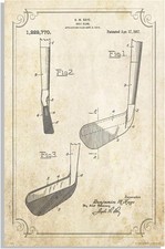 Vintage Patent Golf Club Sports Poster Motiva...