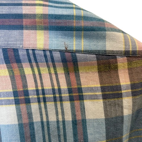 Ralph Lauren Madras Plaid Button Down Long Sleeve Shirt Mens - Picture 6 of 7