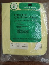 Vtg Sears Roebuck Fitted Crib Sheet 28"x52" Infant Shop NOS Solid Yellow A12