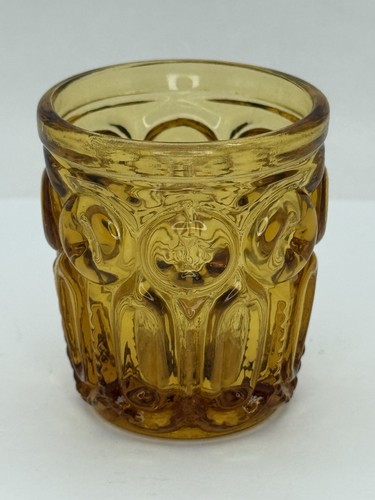 Vintage Mond & Sterne Honig Bernstein Schnapsglas Vintage Barware Rarität - Bild 3 von 21