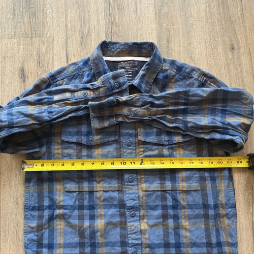 Camicia Rei Coop flanella uomo blu medio a quadri LAGO WALLACE cotone biologico escursionismo - Foto 7 di 11