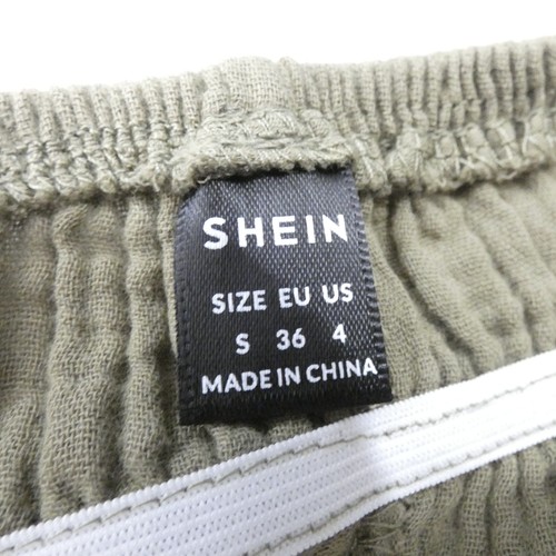 Harem Pants Baggy Gypsy Ethnic Festival Khaki Green Crinkle Gauze Shein size S - Picture 4 of 15
