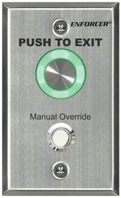 Seco-Larm SD-6276-SSVQ Illuminated RTE Wall Plate with Piezoelectric Push Button