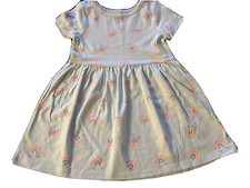 New Cat  Jack Mint Green Rainbow Short Sleeve Youth Dress Toddler Girls 2T