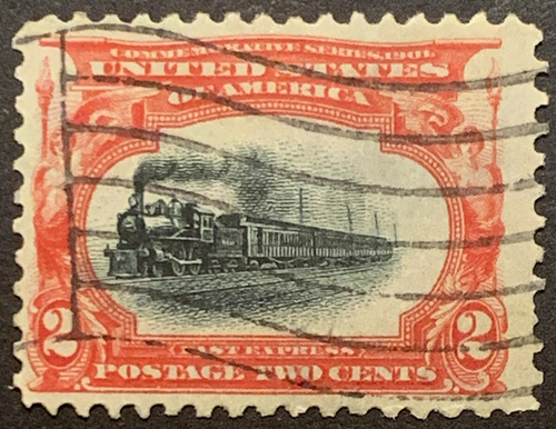 US Stamps #295 Used, 2 cent Pan American Expo Variant Fast Train, SCV $1+