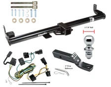 Trailer Tow Hitch For 98-06 Jeep Wrangler TJ Package w/ Wiring and 1-7/8" Ball
