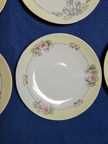 Thomas Bavaria "Kathrine" China Bread Plates Set of 9 - flowers and fruit 6.5" - Picture 5 of 21