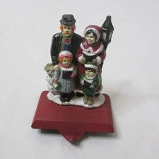 Artmark Vintage Cast Iron Dickens Family Stocking Hanger Christmas