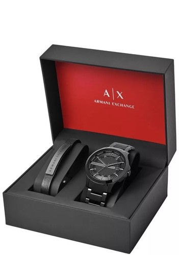 Armani Exchange Men's Stainless Steel Bracelet Watch Set