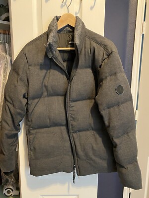 Allbirds Puffer Jacket Wool Blend Trino Mens Sz M Black