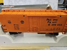 VTG 1988 LIONEL 8-87100 UNION PACIFIC REEFER Orange W Orig Box, SEE PICS!