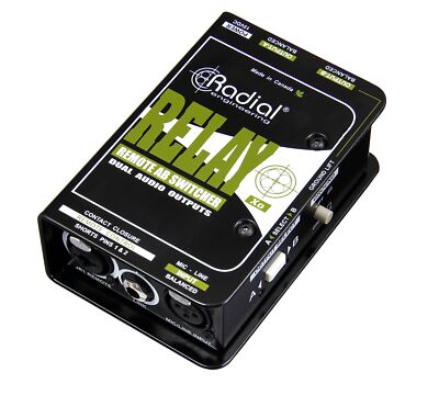 Radial RELAY-XO Balanced 1x2 Signal Router, May Be Remotely Controlled