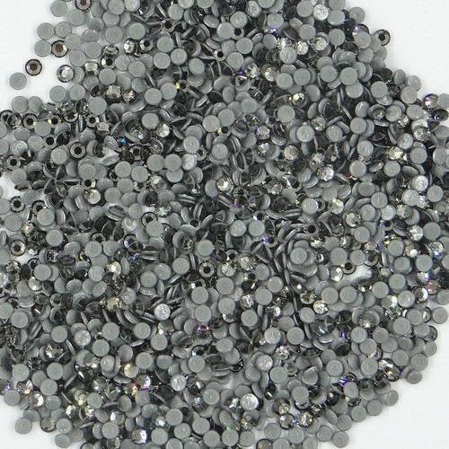 2028 SS8 BD hf : 100 strass Swarovski fond plat HOTFIX 2,4mm BLACK DIAMOND - 第 1/4 張圖片